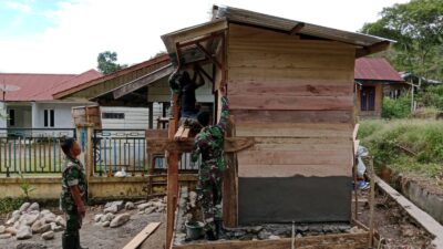 Wujud Nyata TMMD ke-126, Pembangunan MCK di Arul Gele Hampir Rampung