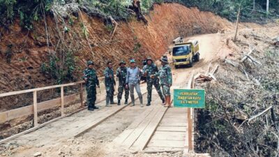 Percepat Mobilitas di Pedesaan, TMMD Kodim 0106/Aceh Tengah Tuntaskan 80 Persen Pembangunan Jembatan