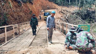 Pembangunan Jembatan TMMD ke-126 Kodim 0106/Aceh Tengah Capai 80 Persen
