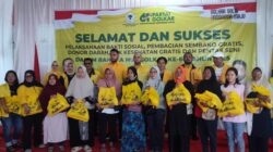 Dalam Menyambut HUT Partai Golkar ke 61,Di Laksanakan kegiatan Bhakti Sosial, Donor Darah Dan Pemeriksaan Kesehatan Gratis