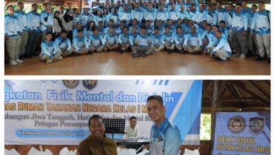 Rutan Kelas I Medan Gelar Fisik Mental dan Disiplin Sekaligus Salurkan 50 Paket Bantuan Sosial di Kampung Ladang