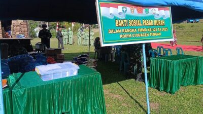 Penutupan TMMD ke-126 Kodim 0106/Aceh Tengah, Wujud Kepedulian TNI Melalui Bakti Sosial dan Pasar Murah