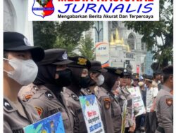 Dengan Humanis, Polwan Polda Sumut Laksanakan Pengamanan Aksi Unjuk Rasa di Kantor Gubernur Sumut