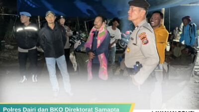 Polres Dairi dan BKO Direktorat Samapta Polda Sumut Gelar Patroli Skala Besar di Parbuluan VI