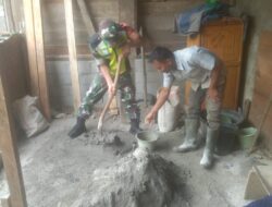 “Babinsa Serka Baharudin Wujudkan Kepedulian Melalui Gotong Royong Bersama Warga Desa Gelelungi”