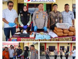 Polres Pelabuhan Belawan Musnahkan Barang Bukti Narkotika Hasil Tangkapan Sat Narkoba