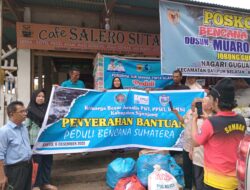 Aksi Wartawan Sijunjung Peduli Bencana Salurkan Bantuan ke Nagari Malalo Kabupaten Tanah Datar