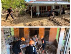 Brimob Polda Sumut Intensifkan Misi Kemanusiaan di Wilayah Terdampak Bencana, Pulihkan Rumah dan Fasilitas Warga