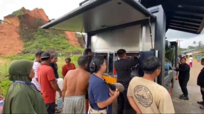 Water Treatment Sat Brimob Polda Sumut Jadi Penyelamat Krisis Air Bersih Pasca Banjir Tapanuli Tengah