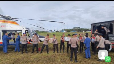 Ratusan Kilogram Bantuan Disalurkan Melalui Airdrop, Polda Sumut Pastikan Warga Terisolir Terbantu