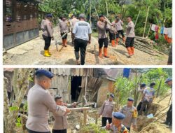 Brimob Sumut Gerak Cepat Perbaiki Tanggul Sungai Tanjung Pura, Warga Berterima Kasih dan Apresiasi Tinggi