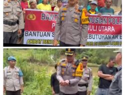Polres Taput Pasang 4 Titik Sumur Bor di Wilayah Terdampak Bencana Lon gsor Dan Banjir di Kabupaten Taput Akhir November Lalu.