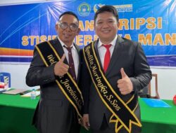 Ketua LP-KPK Bitung Welfrits Jacobus dan Wakil wali Kota Bitung Randito Maringka Ikuti Ujian Skripsi di STISIP Merdeka Manado