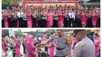 Polresta Deli Serdang Gelar Upacara Kenaikan Pangkat 88 Personelnya