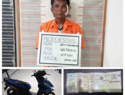 Polsek Besitang Amankan Pelaku Pencurian Sepeda Motor di Desa Halaban