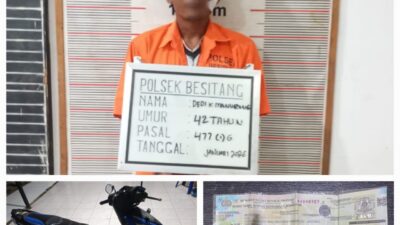 Polsek Besitang Amankan Pelaku Pencurian Sepeda Motor di Desa Halaban