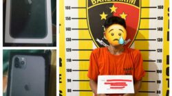 Tertidur di Musholla SPBU, Handphone Pemudik Raib; Pelaku Dibekuk Polsek Kota Pinang Kurang dari 24 Jam