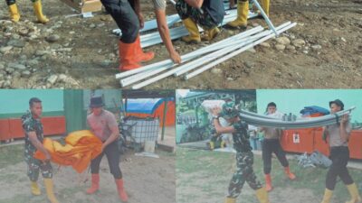 Sinergi TNI–Polri di Batang Toru, Brimob Polda Sumut Fokuskan Pemulihan Warga Terdampak Bencana