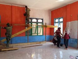 Satgas Gulbencal Kodim 0106/Aceh Tengah Lanjutkan Pembersihan Fasilitas Pendidikan dan Rumah Ibadah di Pegasing
