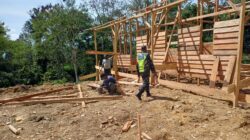 Pembangunan Huntra 13 Unit Desa Panta Kuli Kecamatan Mesidah Capai 60 %