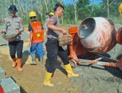 Bangun Rumah, Bangun Harapan: Brimob Polda Sumut Bantu Kerjakan HUNTAP di Desa Napa