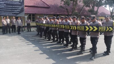 Polres Binjai Siapkan Pasukan Dalmas Guna Antisipasi Kamtibmas