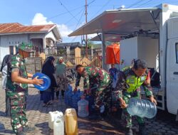 Koramil 03/Pegasing Dampingi Penyaluran Air RO untuk Warga Kute Lintang dan Pegasing