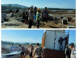 Di Tengah Pembangunan Hunian Pascabencana, Brimob Hadir Jaga Keamanan dan Kenyamanan Warga Batang Toru