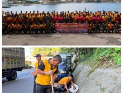 Gerakan Indonesia ASRI di Parapat! Kapolres Simalungun Pimpin Ratusan Personel Bersihkan Kawasan Wisata Danau Toba