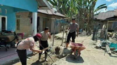 Langkah Nyata Brimob Polda Sumut Dampingi Warga Tapsel Bangkit Pascabencana