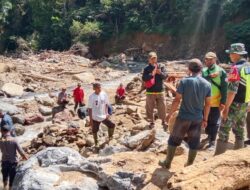 Satgas Gulbencal Kodim 0106/Aceh Tengah Bangun Jembatan Sementara di Kampung Pilar Jaya