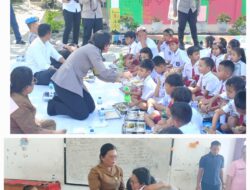 Kapolres Samosir Makan Bersama Pelajar SDN 10 Lumban Suhi-suhi Toruan, Tinjau Program Makan Bergizi Gratis dan Salurkan Bantuan