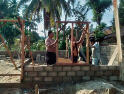 Gotong Royong Bangun Harapan, Brimob dan Warga Dirikan Hunian Tetap Korban Banjir di Tolang Julu