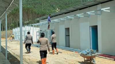 Brimob Polda Sumut Pastikan Keamanan Pembangunan Hunian bagi Korban Banjir dan Longsor Sipirok