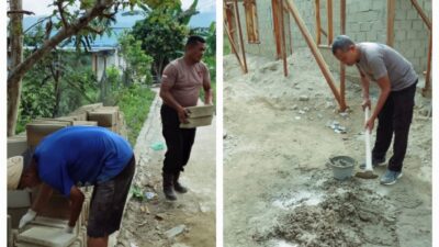 Tangan Bersatu Bangun Harapan: Brimob Bersama Warga Dirikan Rumah Korban Banjir di Tolang Julu