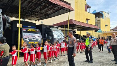 Belajar Tertib Berlalu Lintas, 180 Anak TK Antusias Ikuti Edukasi Sat Lantas Polres Pematangsiantar