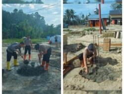 Brimob Batalyon C Kawal Pembangunan Hunian Tetap dan Sementara di Batang Toru