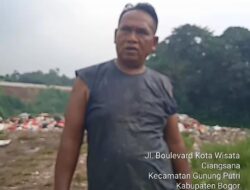 Tempat Pembuangan Sampah yang di duga tidak memiliki Izin di Bogor Desa Ciang Sana Kecamatan Gunung Putri