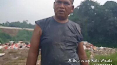 Tempat Pembuangan Sampah yang di duga tidak memiliki Izin di Bogor Desa Ciang Sana Kecamatan Gunung Putri