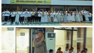 Dari Tadarus hingga Muhasabah, Brimob Dampingi Pembinaan Spiritual Siswa SMA Kemala Bhayangkari 1 Medan
