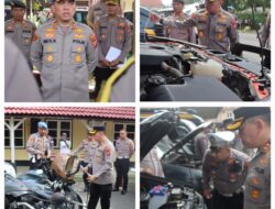 Kapolres Binjai Cek Kesiapan Kenderaan Dinas Menjelang Operasi Ketupat Toba 2026
