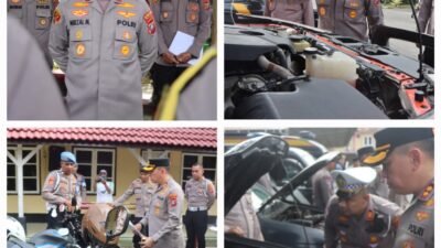 Kapolres Binjai Cek Kesiapan Kenderaan Dinas Menjelang Operasi Ketupat Toba 2026