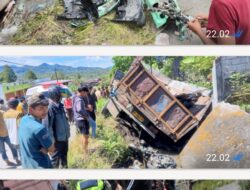 Truk Mitsubishi Fuso Diduga Rem Blong, Tabrak Sejumlah Kendaraan di Bener Meriah