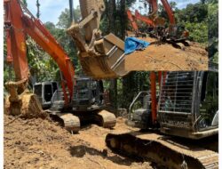 Tempuh Jalan Kaki 12 Jam, Polda Sumut Sita Belasan Eskavator di Tambang Emas Ilegal Madina