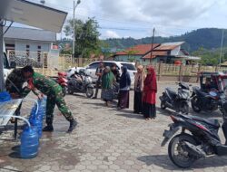 Kodim 0106/Aceh Tengah Salurkan Air RO untuk Warga Simpang Kelaping