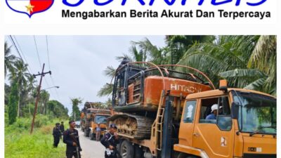 Dikawal Brimob Bersenjata Lengkap, Alat Berat Tambang Emas Ilegal Tapsel–Madina Dievakuasi ke Batalyon C Sipirok