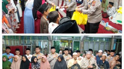 Safari Ramadhan Polda Sumut dan Polres Pelabuhan Belawan di Masjid Al-Muttaqin, Pererat Silaturahmi dan Sampaikan Pesan Kamtibmas