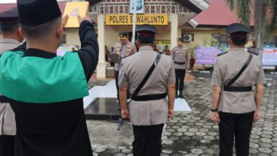 Kapolres Sawahlunto Lantik Waka Polres, Serah Terimakan Jabatan Kabag Ops dan Kasat Narkoba