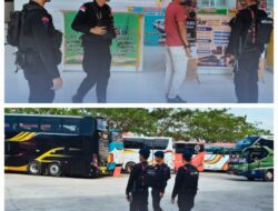 Brimob Polda Sumut Lakukan Pemantauan Keamanan di Terminal Amplas