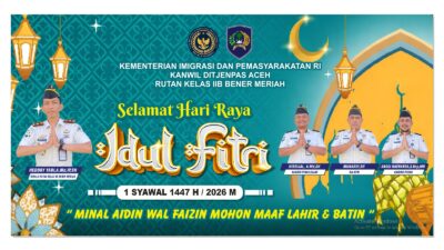 KEMENTERIAN IMIGRASI DAN PEMASYARAKATANKANWIL DITJENPAS ACEHRUTAN KELAS IIB BENER MERIAH